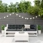 Set muebles jardín 4 pzas con cojines madera maciza pino blanco de , Conjuntos de jardín - Ref: Foro24-3250773, Precio: 401,5...