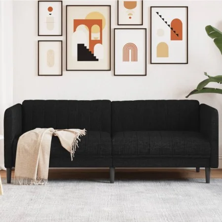 3 seater black fabric sofa by , Sofas - Ref: Foro24-372615, Price: 231,69 €, Discount: %