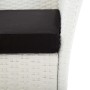 Conjunto de comedor de jardín 9 piezas ratán sintético blanco