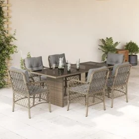 7-piece garden dining set with beige synthetic rattan cushions by , Garden sets - Ref: Foro24-3212064, Price: 778,53 €, Disco...