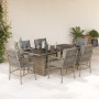 7-teiliges Garten-Essset mit beigen Kissen aus synthetischem Rattan von , Gartensets - Ref: Foro24-3212064, Preis: 733,93 €, ...
