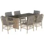 7-piece garden dining set with beige synthetic rattan cushions by , Garden sets - Ref: Foro24-3212064, Price: 778,44 €, Disco...