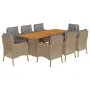 Set comedor de jardín 9 pzas con cojines ratán sintético beige de , Conjuntos de jardín - Ref: Foro24-3211903, Precio: 1,00 €...