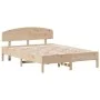 Bettgestell mit Kopfteil aus massivem Kiefernholz 120x200 cm von , Betten und Lattenroste - Ref: Foro24-3207213, Preis: 150,1...