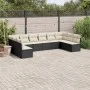 Gartensofa-Set 10-teilig mit schwarzen synthetischen Rattankissen von , Gartensets - Ref: Foro24-3249925, Preis: 544,61 €, Ra...