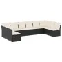 Gartensofa-Set 10-teilig mit schwarzen synthetischen Rattankissen von , Gartensets - Ref: Foro24-3249925, Preis: 544,61 €, Ra...