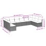 Garden sofa set 10 pieces with black synthetic rattan cushions by , Garden sets - Ref: Foro24-3249925, Price: 551,82 €, Disco...