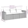 Garden sofa set with cushions 3 pieces black synthetic rattan by , Modular outdoor sofas - Ref: Foro24-3250993, Price: 198,05...
