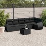 7-piece garden dining set and black synthetic rattan cushions by , Garden sets - Ref: Foro24-3253732, Price: 464,69 €, Discou...
