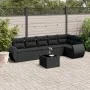 7-piece garden dining set and black synthetic rattan cushions by , Garden sets - Ref: Foro24-3253732, Price: 459,42 €, Discou...