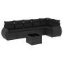 7-piece garden dining set and black synthetic rattan cushions by , Garden sets - Ref: Foro24-3253732, Price: 459,42 €, Discou...