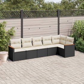 6-piece garden sofa set and black synthetic rattan cushions by , Garden sets - Ref: Foro24-3258388, Price: 373,87 €, Discount: %
