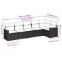 6-piece garden sofa set and black synthetic rattan cushions by , Garden sets - Ref: Foro24-3258388, Price: 367,79 €, Discount: %