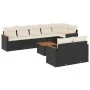8-piece garden sofa set and black synthetic rattan cushions by , Garden sets - Ref: Foro24-3258556, Price: 541,96 €, Discount: %