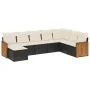 8-piece garden sofa set and black synthetic rattan cushions by , Garden sets - Ref: Foro24-3260327, Price: 479,27 €, Discount: %