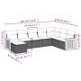 8-piece garden sofa set and black synthetic rattan cushions by , Garden sets - Ref: Foro24-3260327, Price: 479,27 €, Discount: %