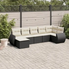 7-piece garden dining set and black synthetic rattan cushions by , Garden sets - Ref: Foro24-3254013, Price: 440,23 €, Discou...