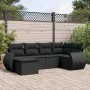 6-piece garden sofa set and black synthetic rattan cushions by , Garden sets - Ref: Foro24-3253992, Price: 397,91 €, Discount: %