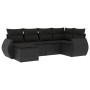 6-piece garden sofa set and black synthetic rattan cushions by , Garden sets - Ref: Foro24-3253992, Price: 409,03 €, Discount: %