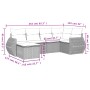 6-piece garden sofa set and black synthetic rattan cushions by , Garden sets - Ref: Foro24-3253992, Price: 409,03 €, Discount: %