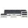 Gartenmöbel-Set mit Kissen, 8-teilig, massives weißes Kiefernholz von , Gartensets - Ref: Foro24-3250601, Preis: 722,79 €, Ra...