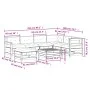 Garden furniture set with cushions 8 pieces solid white pine wood by , Garden sets - Ref: Foro24-3250601, Price: 713,96 €, Di...