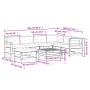 Gartenmöbel-Set mit Kissen, 8-teilig, massives weißes Kiefernholz von , Gartensets - Ref: Foro24-3250601, Preis: 722,79 €, Ra...