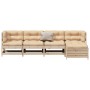 5-teiliges Gartenmöbel-Set mit Kissen aus massivem Kiefernholz von , Gartensets - Ref: Foro24-3250840, Preis: 515,04 €, Rabat...