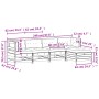 5-teiliges Gartenmöbel-Set mit Kissen aus massivem Kiefernholz von , Gartensets - Ref: Foro24-3250840, Preis: 515,04 €, Rabat...