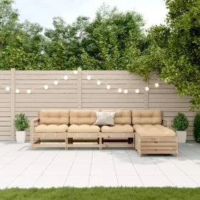 5-piece garden furniture set with solid pine wood cushions by , Garden sets - Ref: Foro24-3250856, Price: 393,50 €, Discount: %
