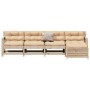 5-teiliges Gartenmöbel-Set mit Kissen aus massivem Kiefernholz von , Gartensets - Ref: Foro24-3250856, Preis: 392,90 €, Rabat...
