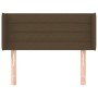 Cabecero de tela marrón oscuro 83x16x78/88 cm