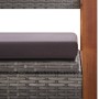 Gray acacia wood synthetic rattan storage bench 115 cm by vidaXL, garden benches - Ref: Foro24-46011, Price: 195,84 €, Discou...
