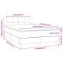 Box spring bed with mattress and LED dark brown fabric 120x190 cm by , Beds and slatted bases - Ref: Foro24-3270040, Price: 4...