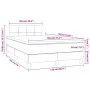Box spring bed with mattress and LED dark brown fabric 120x190 cm by , Beds and slatted bases - Ref: Foro24-3270040, Price: 4...
