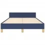 Bed frame with blue fabric headboard 120x190 cm by , Beds and slatted bases - Ref: Foro24-3270505, Price: 165,09 €, Discount: %