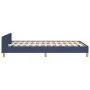 Bed frame with blue fabric headboard 120x190 cm by , Beds and slatted bases - Ref: Foro24-3270505, Price: 165,09 €, Discount: %