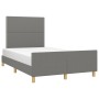 Estructura de cama con cabecero tela gris oscuro 120x190 cm de , Camas y somieres - Ref: Foro24-3270507, Precio: 157,53 €, De...