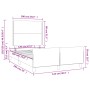 Bed frame with cream fabric headboard 120x190 cm by , Beds and slatted bases - Ref: Foro24-3270511, Price: 162,30 €, Discount: %