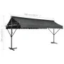 Toldo de pie independiente gris antracita 500x300 cm de vidaXL, Sombrillas - Ref: Foro24-145887, Precio: 413,09 €, Descuento: %