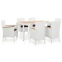 Garden dining set 7 pieces white synthetic rattan by vidaXL, Garden sets - Ref: Foro24-45981, Price: 421,31 €, Discount: %
