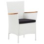 Garden dining set 7 pieces white synthetic rattan by vidaXL, Garden sets - Ref: Foro24-45981, Price: 426,89 €, Discount: %
