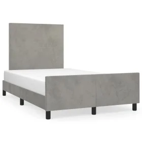 Bed frame with light gray velvet headboard 120x190 cm by , Beds and slatted bases - Ref: Foro24-3270566, Price: 162,32 €, Dis...