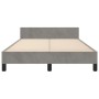 Bed frame with light gray velvet headboard 120x190 cm by , Beds and slatted bases - Ref: Foro24-3270566, Price: 164,43 €, Dis...