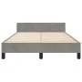 Bettgestell mit hellgrauem Samtkopfteil 120x190 cm von , Betten und Lattenroste - Ref: Foro24-3270566, Preis: 161,95 €, Rabat...