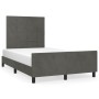 Estructura cama con cabecero terciopelo gris oscuro 120x190 cm de , Camas y somieres - Ref: Foro24-3270579, Precio: 165,84 €,...