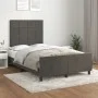 Dark gray velvet bed frame with headboard 120x190 cm by , Beds and slatted bases - Ref: Foro24-3270579, Price: 165,64 €, Disc...