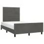 Dark gray velvet bed frame with headboard 120x190 cm by , Beds and slatted bases - Ref: Foro24-3270585, Price: 152,71 €, Disc...