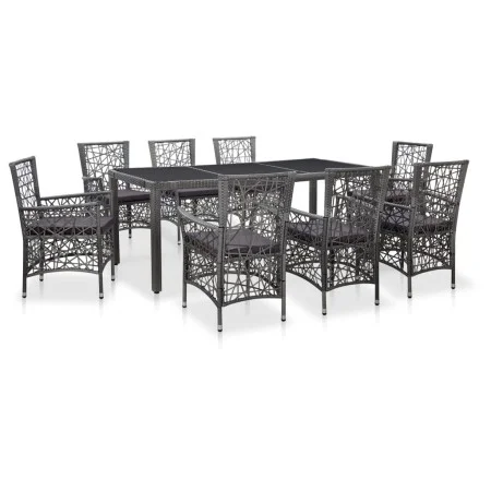 9-piece synthetic rattan garden dining set in gray color. by vidaXL, Garden sets - Ref: Foro24-45992, Price: 722,50 €, Discou...