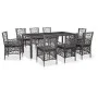 9-piece synthetic rattan garden dining set in gray color. by vidaXL, Garden sets - Ref: Foro24-45992, Price: 722,50 €, Discou...